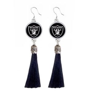 Football Raiders Inspired Tassel Earrings
